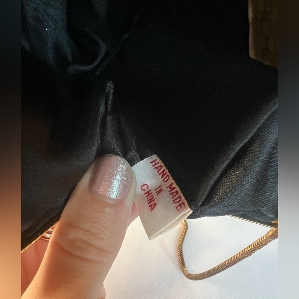 Vintage Carla Marchi Black Beaded Snap Shell Crossbody - Picture 7 of 9